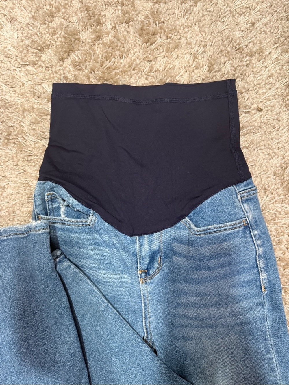 Pinkblush Light Blue Straight Leg Maternity Jeans - Picture 2 of 6